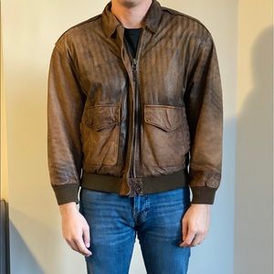 Vintage find! Adventure bound brown leather jacket